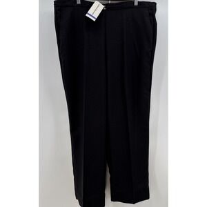 NWT Women's Alfred Dunner Black Elastic Back Dress‎ Pants, Size 18